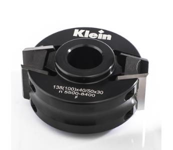 Klein universal profilhoved alu, Ø100x30 mm, til profil og afviser 40/50x4 mm, manuel fremføring, Z2