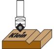 Klein v-not/graveringsfræser HM m/vendeplatte, 90°, Ø17,6x8,4x60 mm, S12, Z1