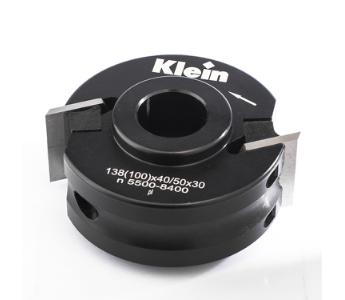 Klein universal profilhoved alu, Ø120x35 mm, til profil 40/50x4 mm, mekanisk fremføring, Z2 (uden afviser)