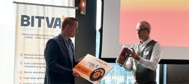 Martin Andersen modtager årets talentpris fra Bitva