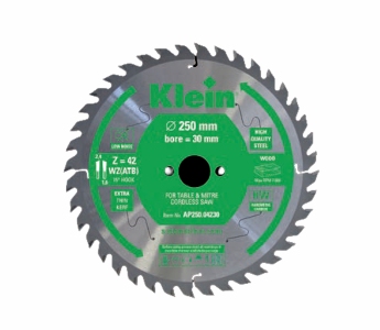 Klein støysvak tynnsnitt sagblad HM 165 mm - skjærebredde 1,7 mm, senterhull 20/16 mm, Z24, 18°, WZ