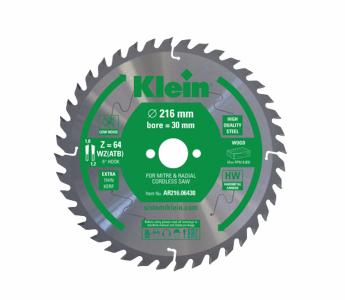 Klein støysvak tynnsnitt sagblad HM 216 mm - skjærebredde 1,8 mm, senterhull 30/1