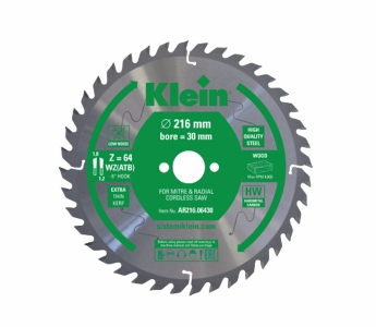 Klein støysvak tynnsnitt sagblad HM 305 mm - skjærebredde 2,6 mm, senterhull 30/1