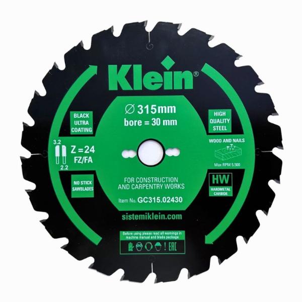 Klein Black Ultra sirkelsagblad HM 300 mm - skjærebredde 3,2 mm, senterhull 30/25 mm, Z48, 12°, FZ/FA