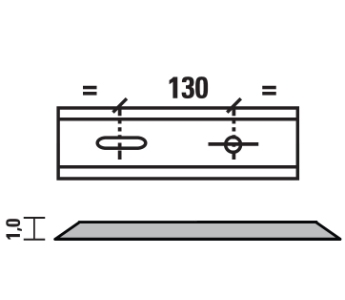 Esta vendeskjær HSS for Mafell 248x18,5x1,0 mm, 1 hull/1 spor, senteravstand 130 mm