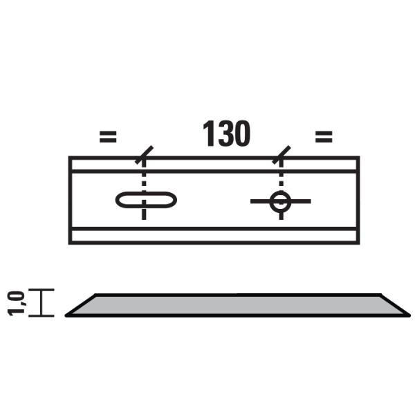 Esta vendeskjær HSS for Mafell 280x18,5x1,0 mm, 1 hull/1 spor, senteravstand 130 mm