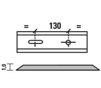 Esta vendeskjær HSS for Mafell 280x18,5x1,0 mm, 1 hull/1 spor, senteravstand 130 mm