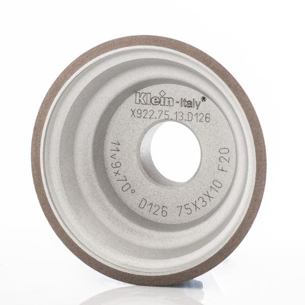 Klein slibeskive Ø75x30x20 mm til fræsere, type 11V9