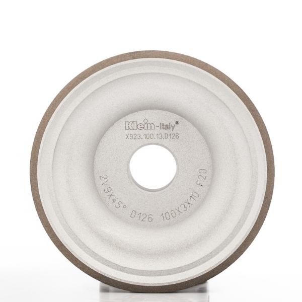 Klein slibeskive Ø100x25x20 mm til fræsere, type 12V9 45°