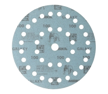 Mirka Galaxy slipeark m/borrelås Ø175 mm, 37 hull, korn 40, pakke med 50 stk
