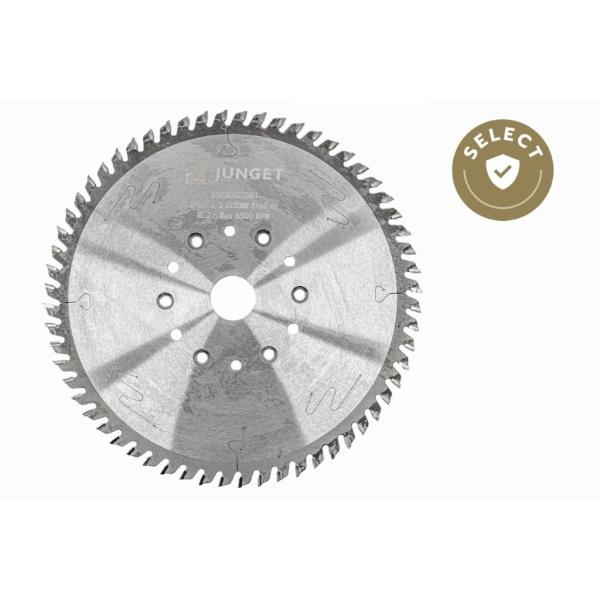 Junget CNC sagblad HM 250 mm - skjærebredde 3,2 mm, senterhull 30 mm, Z60, 10°, G5