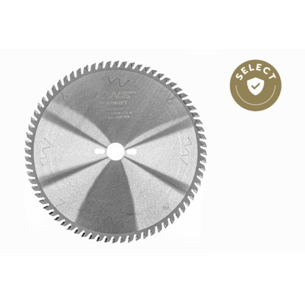 KWS støjsvag formatsavklinge HM 300 mm - snitbredde 3,2 (2,2) mm - centerhul 30 mm, Z72, 10°, WZ
