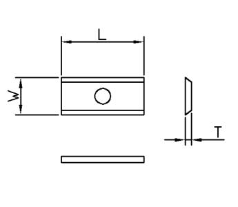 Vendeplatte HM 25x12x1,5 mm HWB 35° til MDF og spånplader (T03SMG)