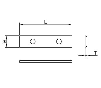 Vendeplatte HM 25x12x1,5 mm HWE 35°, med 2 huller - universal (T04F-CR)