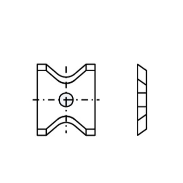 Radiusskær HM 13x16x2,0 mm, radius 2