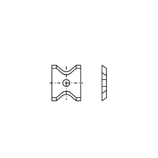 Radieskjær HM 13x16x2,0 mm, radius 2