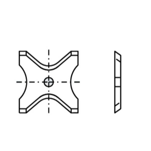 Radiusskær HM 20x21x2,0 mm, radius 5