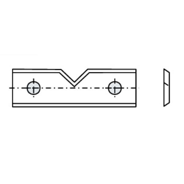 Fas platte 39,5x12x1,5 mm, Ø4,0 mm