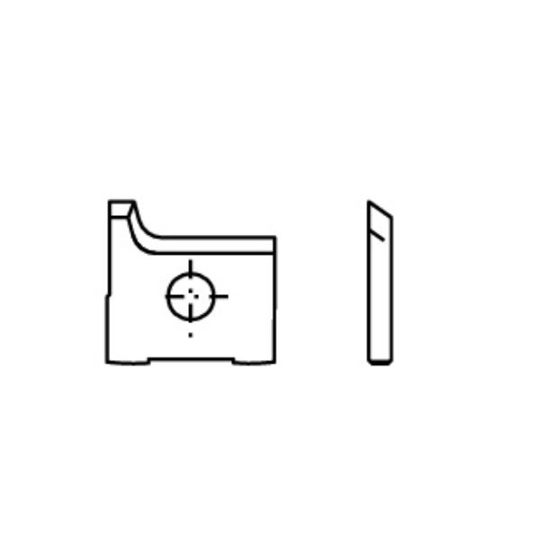 Radiusskær HM 15x14,5x2,0 mm, radius 2,5, Ø4,0 mm, venstre (T03SMG)