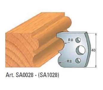 Klein profilkniv nr 28, 40x4 mm, SP, til profilhoved