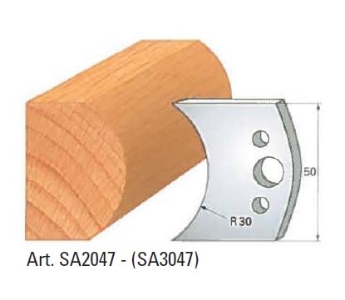 Klein profilkniv nr 47, 50x4 mm, SP, til profilhoved