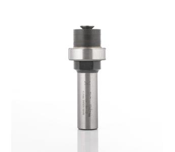 Klein spindel m/kulelager, senket, for skivenotfres Ø7,94x20x59 mm, S6