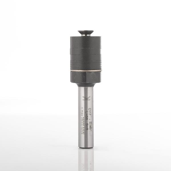 Klein spindel uten kulelager, senket, for skivenotfres Ø7,94x20x59 mm, S6