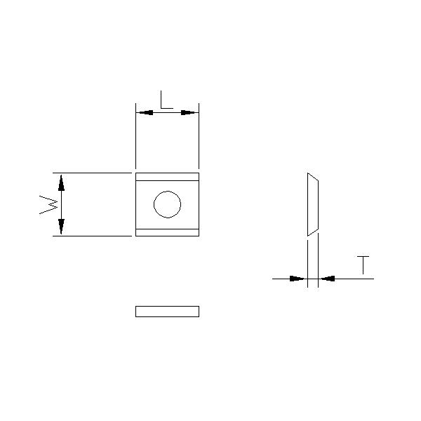 Vendeskjær HM 11,6x12x1,5 mm HWN 45° for massivt tre (T10MG)