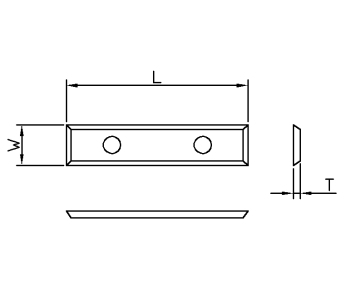 Vendeplatte HM 39,5x12x1,5 mm, Z4, HWE 35° - universal (T04F-CR)