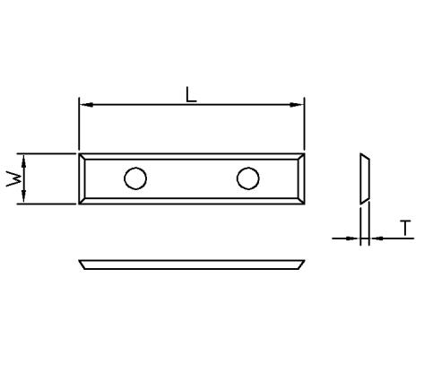 Vendeplatte HM 49,5x12x1,5 mm, Z4, HWE 35° - universal (T04F-CR)