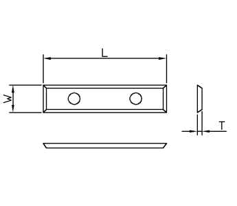 Vendeplatte HM 49,5x12x1,5 mm, Z4, HWE 35° - universal (T04F-CR)