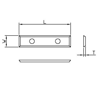 Vendeplatte HM 49,5x12x1,5 mm, Z4, HWB 35° til MDF og spånplade (T03SMG)