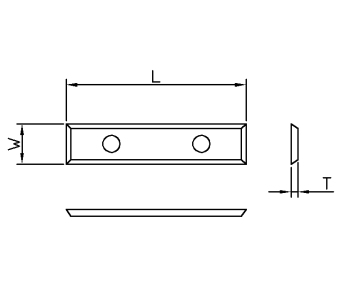Vendeplatte HM 49,5x12x1,5 mm, Z4, HWB 35° til MDF og spånplade (T03SMG)