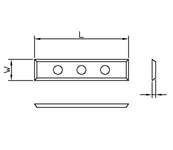 Vendeplatte HM 50x12x1,7 mm, Z4, HWE 35° - universal (T04F-CR)