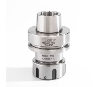 Klein HSK63F chuck for spennhylse, 2-20 mm ER32, 75x50x63 mm, m/kulelager, høyre/venstre