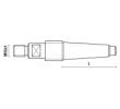 Klein adapter til kunstbor R130, længde 67 mm, MK2/M20, højre