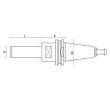 Klein ISO30 fræsespindel Ø30x120 mm, han (antræksbolt T118.891.R)