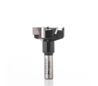 Klein beslagbor HM m/0,5 mm senterspiss, Ø25x57,5 mm, høyre - S10x26 mm, 3+3