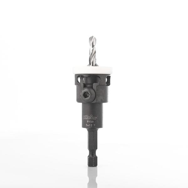 Klein forsenkersett m/justerbart dybdestopp Ø5x12,7x70 mm, hurtigskift sekskantskaft 1/4"