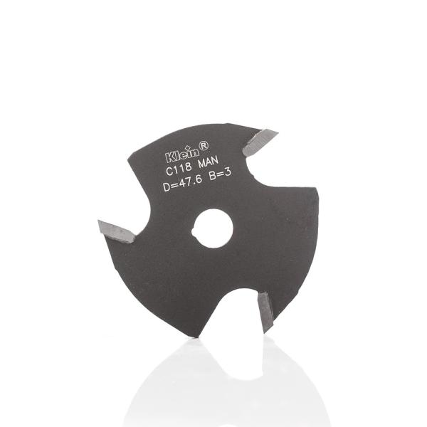 Klein skivenotfræser HM â 2,4 mm not â Ø47,6x7,94 mm â Z3