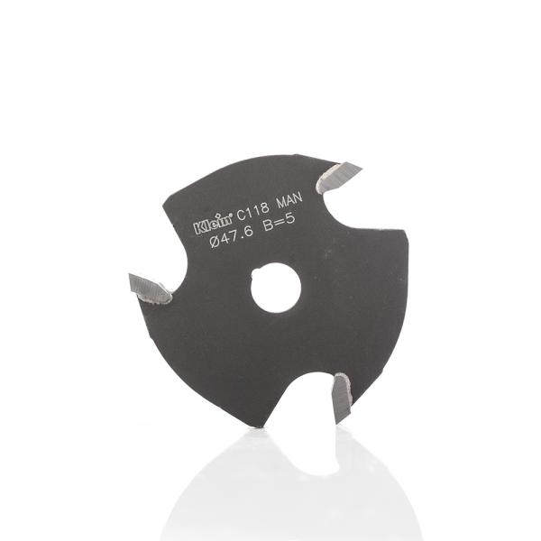 Klein skivenotfres HM – 3,2 mm not – Ø47,6x7,94 mm – Z3 (45° senket hull hul)