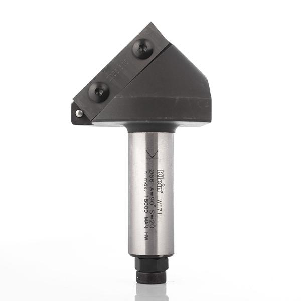 Klein v-notfræser HM m/vendeplatte, 90°, Ø67x33x97 mm, S20, Z1