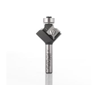 Klein kombinert radius-/fasfres HM m/vendeplate, lager, 45°/radius 3, Ø27,3x5,7x59 mm, S8, Z2