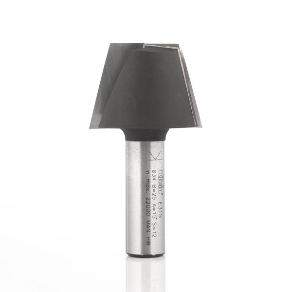 Klein hullbor for plugg HM, for corian, 15°, Ø23/12,3x25x63,1 mm, S12, Z2
