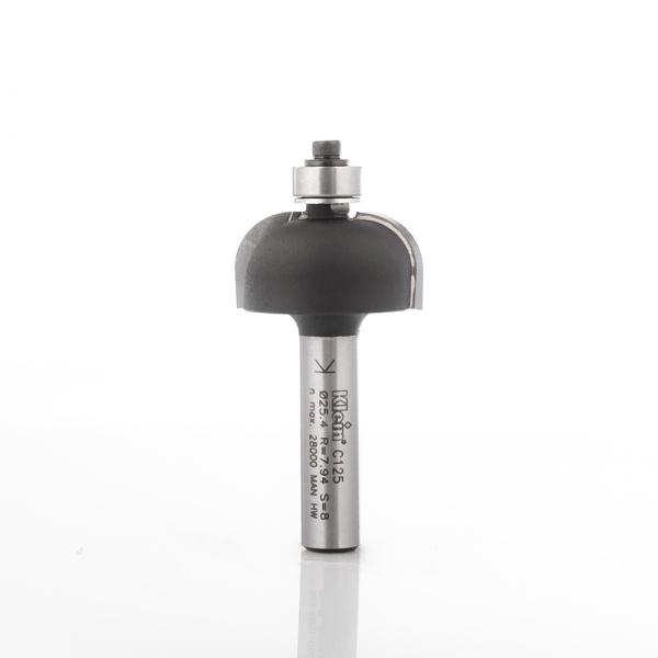 Klein HM hullkilfres m/kulelager, radius 8, Ø25,4x14x51 mm, S6, Z2