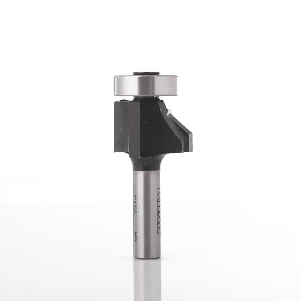 Klein fasfræser HM m/leje, 0°/45°, Ø19/26x15x53 mm, S6, Z2
