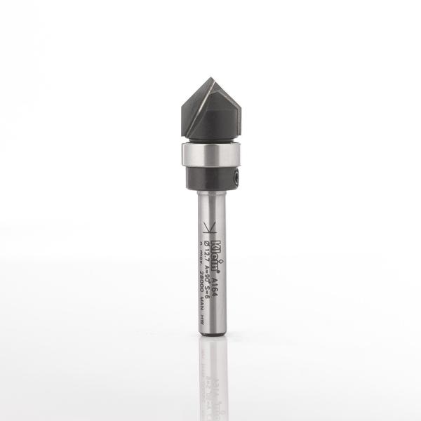Klein v-notfres HM m/kulelager overside, 45°, Ø12,7x13x51 mm, S6, Z2