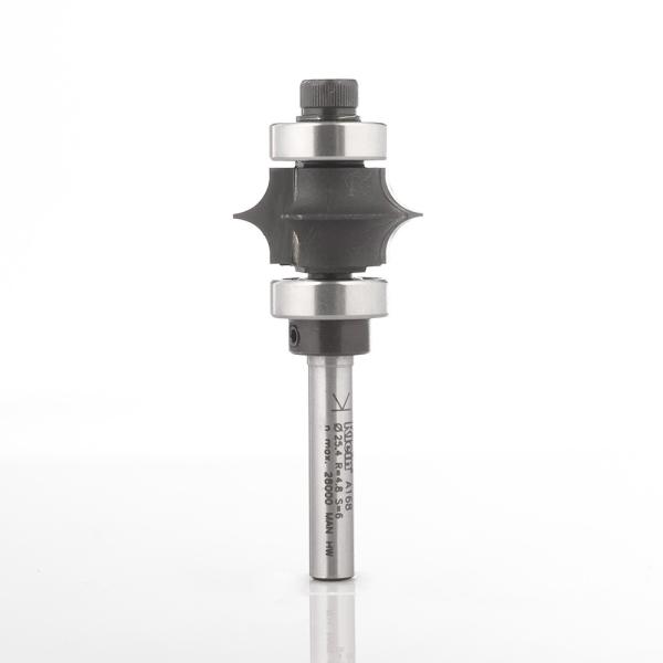 Klein dobbel kvartstavsfres HM m/2 kulelager, radius 4,8, Ø25,4x13x66 mm, S6, Z2