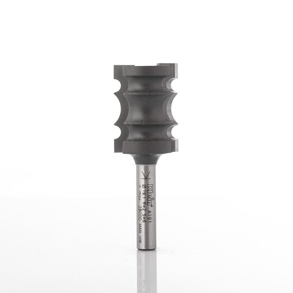Klein profilfres HM, radius 2/6, Ø19x25x55 mm, S6, Z2