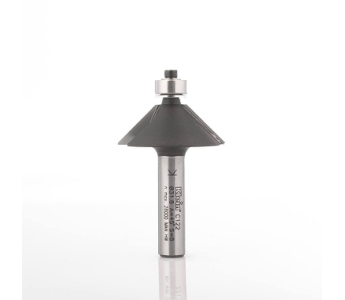 Klein fasefres HM m/kulelager, 15°, Ø13x12,7x46 mm, S6,4(1/4), Z2